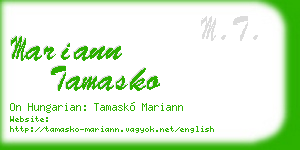 mariann tamasko business card